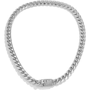 Pingyongchang Punk Chic مثلج من حجر الراين الكوبي المشبك قلادة سوار الهيب هوب الذهب الكوبي رابط الزركون البطانة المشبك كبح سلسلة قلادة سوار للنساء الرجال الفتيات الصبي حزب هدايا مجموعة مجوهرات in Kuwait