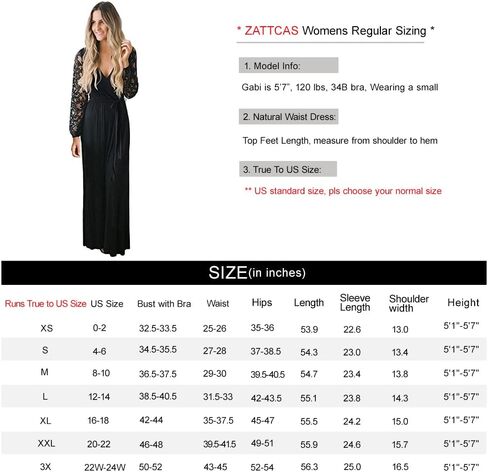 فستان نسائي طويل من Zattcas مزين بالزهور وأكمام طويلة ورقبة على شكل حرف V للحفلات in Kuwait