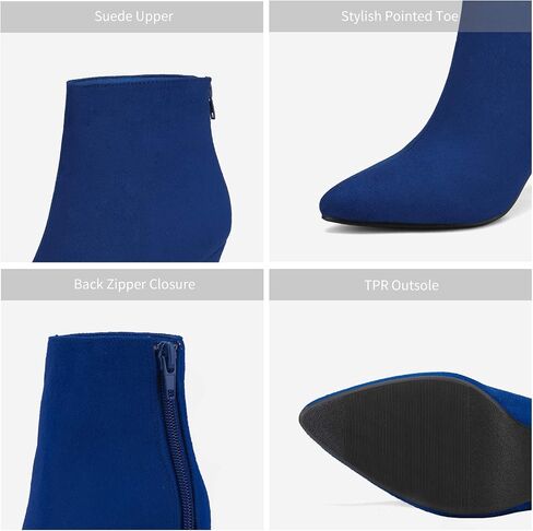 DREAM PAIRS Women's Pointed Toe High Heel Ankle Booties in Kuwait