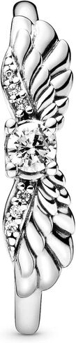 PANDORA Sparkling Angel Wings Ring - Symbol of Optimism and Faith - Sterling Silver Ring for Women - Layering or Stackable Ring - Gift foR Her - Sterling Silver with Clear Cubic Zirconia - Size 8.5 in Saudi Arabia