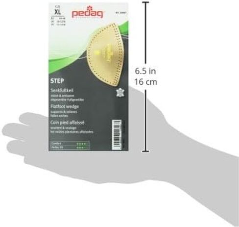 pedag Step | Arch Support Inserts | Durable Foot Arch Support for Flats | Arch Pad and Inserts for Shoes | Self-Adhesive | Ideal for Comfort and Relief | Black Leather | Small in Saudi Arabia