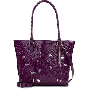 Patricia Nash Adeline Tote - Leather Handbags for Women, Elegant Women's Crossbody Purse and Women's Crossbody Handbags, Dark Purple in Saudi Arabia