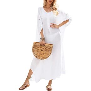 AILUNSNIKA Robe Kaftan Bikini Swimwear Cover Up Casual Long Beach Maxi Dress for Women