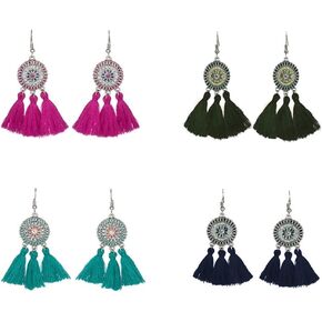 Nawjue Tassel Earrings and Lightweight Boho Jewelry Earrings Long Drop Dangle Statement Earrings for Women Lady Girl