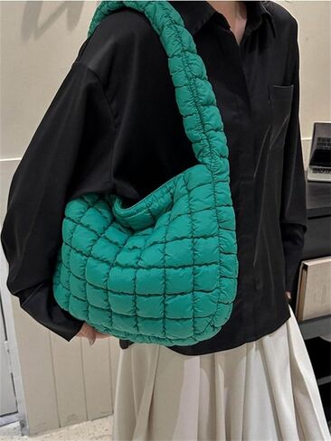Puffer Tote Bag Women Quilted Large Shoulder Bags Puffy Bubble Hobo Pleated Purse Nylon Padding Cloud Crossbody Bag 2023 in Kuwait