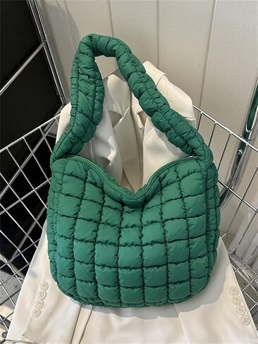 Puffer Tote Bag Women Quilted Large Shoulder Bags Puffy Bubble Hobo Pleated Purse Nylon Padding Cloud Crossbody Bag 2023 in Kuwait