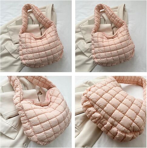 Puffer Tote Bag Women Quilted Large Shoulder Bags Puffy Bubble Hobo Pleated Purse Nylon Padding Cloud Crossbody Bag 2023 in Kuwait