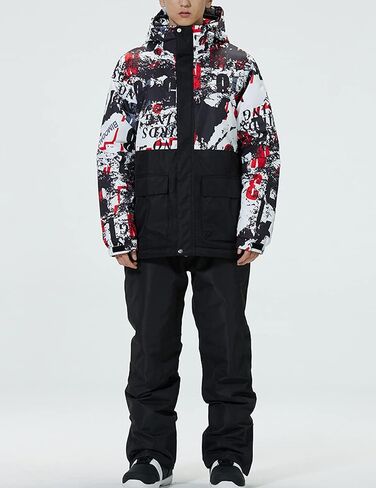 WOWULOVELY Men's Winter Snowsuit Waterproof Windproof Mountain Jacket and Pant Sets Insulated Snowboarding Skisuit in Saudi Arabia