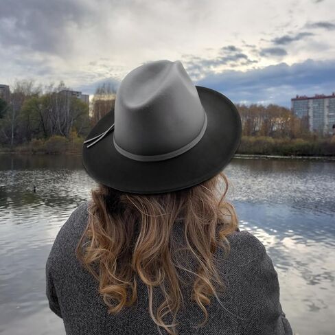 XYJKIDSES Fedora Hats for Women,Felt Fedora Hats for Womens Panama Hat Wide Brim in Kuwait