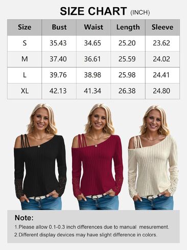 Cold Shoulder Tops Lace Splicing Long Sleeve Blouse Fall Criss-Cross Shirt Strappy Slash Neck T Shirts Elegant Pullover Top in Kuwait