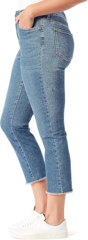 فينتاج اميريكا بلوز كابري دينيم مطاطي بقصة ضيقة بوهو للنساء in Kuwait