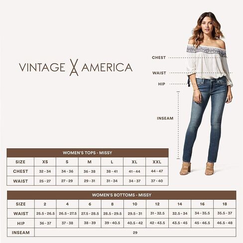 فينتاج اميريكا بلوز كابري دينيم مطاطي بقصة ضيقة بوهو للنساء in Kuwait