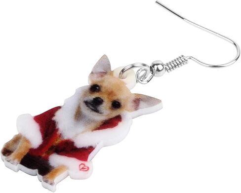 NEWEI Cute Christmas Dog Earrings Dangle Jewelry for Girls Women Gifts Charms in Kuwait