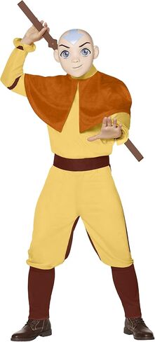 Spirit Halloween Avatar: The Last Airbender Aang Adult Costume | Officially Licensed | Cosplay | Nickelodeon | Group Costume in Saudi Arabia