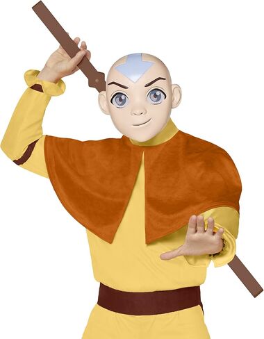 Spirit Halloween Avatar: The Last Airbender Aang Adult Costume | Officially Licensed | Cosplay | Nickelodeon | Group Costume in Saudi Arabia