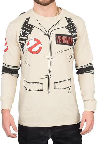 Mad Engine Back Print Graphic Tees Ghostbusters Adult Long Sleeve Costume T-Shirt for Men & Women in Kuwait