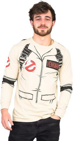 Mad Engine Back Print Graphic Tees Ghostbusters Adult Long Sleeve Costume T-Shirt for Men & Women in Kuwait