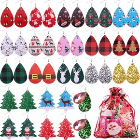 Duufin 20 زوجًا من أقراط عيد الميلاد المصنوعة من الجلد الصناعي in Kuwait