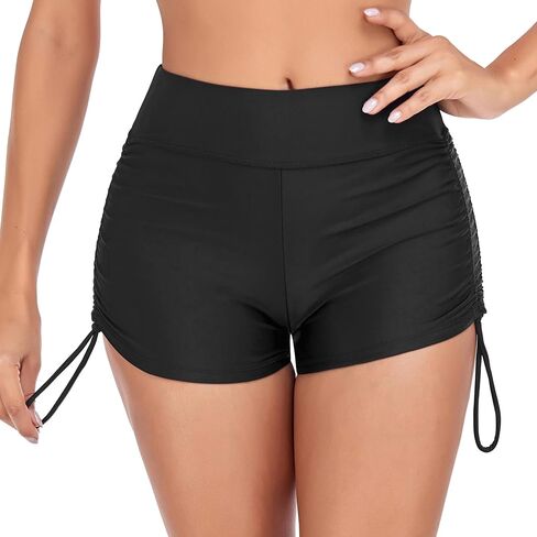 شورت سباحة نسائي عالي الخصر من Firpearl UPF50+ شورت رياضي بحزام خصر عريض ورباط لباس السباحة in Kuwait