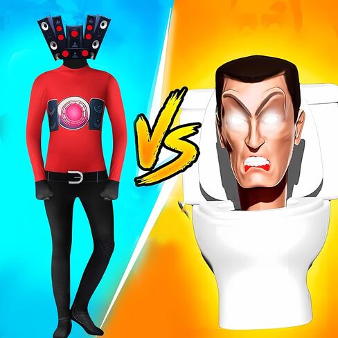 زي ROLLII للمرحاض للأولاد TV Man المتحدث التنكرية للأطفال من ألعاب الفيديو للأطفال من عمر 5 إلى 10 سنوات in Kuwait