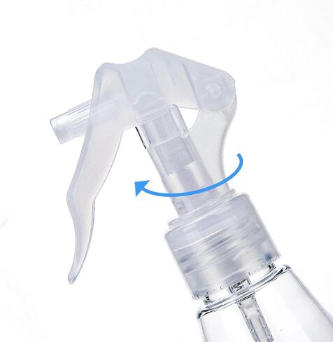 Suwimut 9 Pieces Plastic Spray Bottle, 200ml Clear Misting Spray Bottle for Hair, Water, Plant, Refillable Empty Fine Mist Sprayer for Travel, Cleaning Solutions, Gardening, Skin Care in Saudi Arabia
