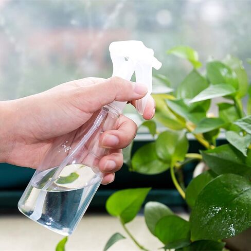 Suwimut 9 Pieces Plastic Spray Bottle, 200ml Clear Misting Spray Bottle for Hair, Water, Plant, Refillable Empty Fine Mist Sprayer for Travel, Cleaning Solutions, Gardening, Skin Care in Saudi Arabia