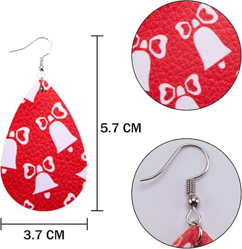 Duufin 20 زوجًا من أقراط عيد الميلاد المصنوعة من الجلد الصناعي in Kuwait