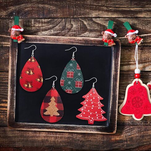 Duufin 20 زوجًا من أقراط عيد الميلاد المصنوعة من الجلد الصناعي in Kuwait