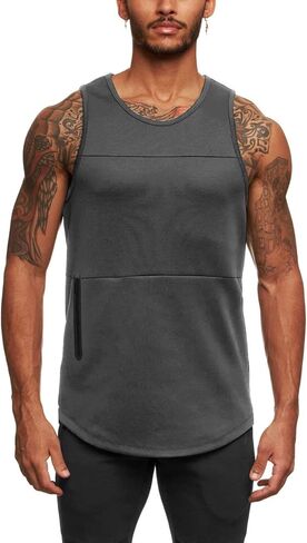 تي شيرت FLYFIREFLY رجالي للتمرين في صالة الألعاب الرياضية بدون أكمام شبكي لكمال الأجسام واللياقة البدنية والتدريب الرياضي بدون أكمام in Kuwait