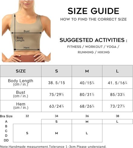 icyzone Women's Cropped Workout Tank Tops with Built in Molded Cup Bra, Square Neck Athletic Yoga Running Tops in Saudi Arabia