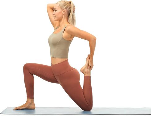 icyzone Women's Cropped Workout Tank Tops with Built in Molded Cup Bra, Square Neck Athletic Yoga Running Tops in Saudi Arabia