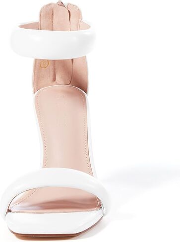 Coutgo Women's One Strap Heeled Sandals Square Open Toe Stiletto Heels Ankle Buckle Strap Summer Pump Shoes in Kuwait