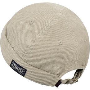 Croogo Corduroy Brimless Hats for Men Vintage Retro Beanie Hat Fashion Docker Hats Sailor Cap Fisherman Leon Hat Landlord Hat