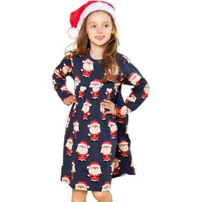 Girl Long Sleeve Dress Christmas Ruffle Rainbow Twirly Skater Midi Party Dress in Kuwait