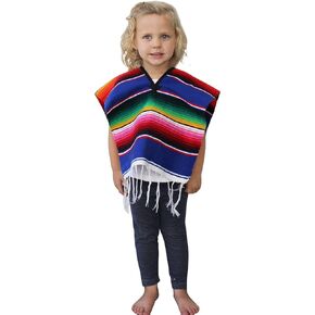 Del Mex Youth Kids Toddler Child Mexican Serape Poncho Costume Ages 2-14 in Saudi Arabia