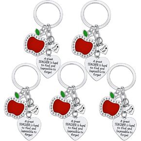 YEEQIN 5PCs Teacher Keychains Teacher Appreciation Gifts Teacher Gifts Thank You Keychains Graduation Gift For Teachers in Saudi Arabia