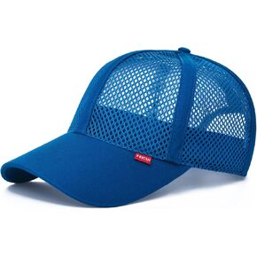 FEICUI Men Mesh Trucker Baseball Cap Adjustable 6-Panel Hat Outdoor Sports Wear