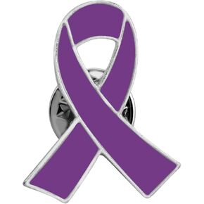 POTIY Purple Ribbon Awareness Pins for Alzheimer's Domestic Violence Lupus Epilepsy Survivor Memorial Gift in Saudi Arabia