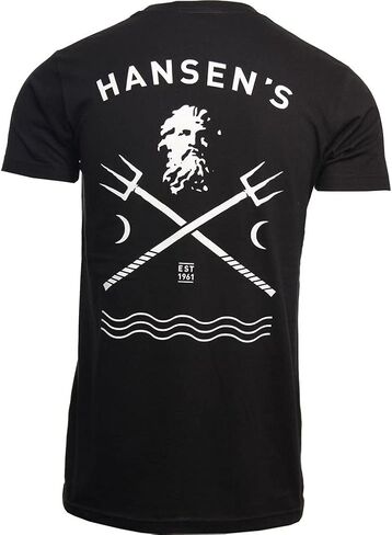 تي شيرت Hansen Surfboards Neptune للرجال لركوب الأمواج، بأكمام قصيرة، تي شيرت قطني برقبة دائرية لركوب الأمواج in Kuwait