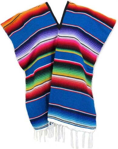 Del Mex Youth Kids Toddler Child Mexican Serape Poncho Costume Ages 2-14 in Saudi Arabia