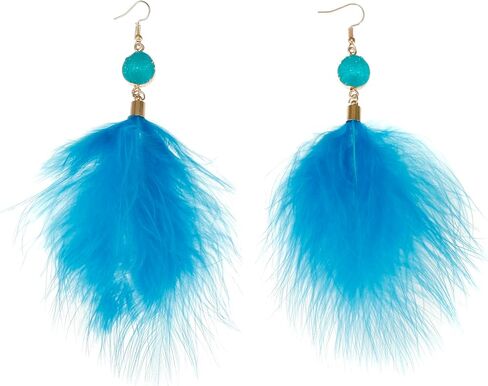 Winssigma Feather Earrings for Women Long Dangle Earrings Bohemian Feather Tassel Earrings in Kuwait
