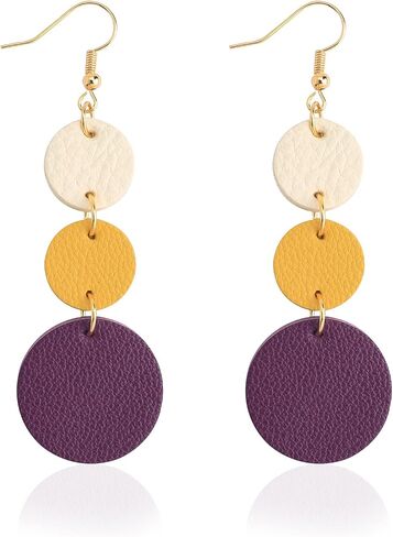 GELVTIC Leather Earrings Dangle Drop for Women Teen Girls, Teardrop Earrings Lightweight, Gifts for Her in Kuwait