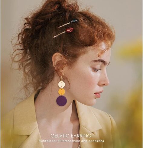 GELVTIC Leather Earrings Dangle Drop for Women Teen Girls, Teardrop Earrings Lightweight, Gifts for Her in Kuwait