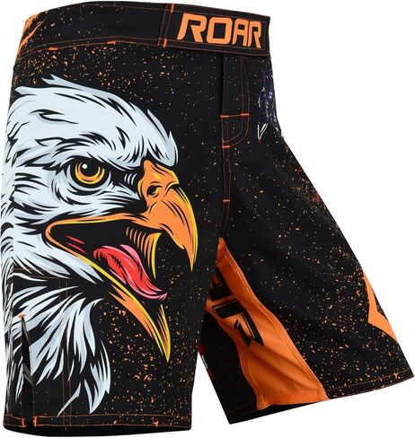 ROAR-INT MMA Fight Shorts Grappling Kickboxing Muay Thai Shorts BJJ Gym Training Running Athletic Wrestling Shorts in Kuwait