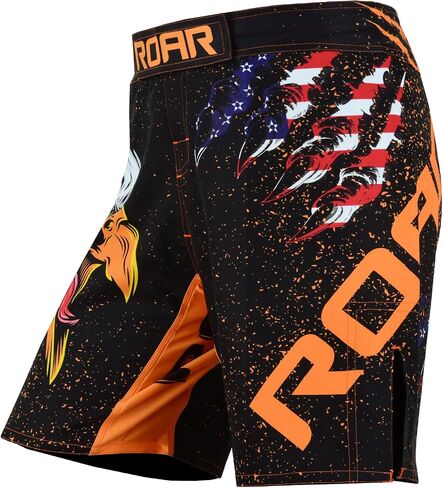 ROAR-INT MMA Fight Shorts Grappling Kickboxing Muay Thai Shorts BJJ Gym Training Running Athletic Wrestling Shorts in Kuwait