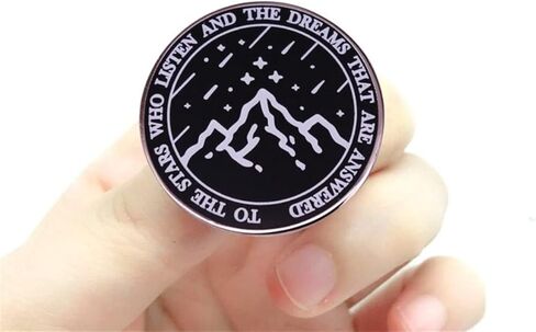 the stars who listen and dreams are answered inspirational brooch literature badges Enamel pin bookworm jewelry in Kuwait