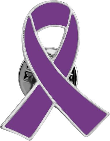POTIY Purple Ribbon Awareness Pins for Alzheimer's Domestic Violence Lupus Epilepsy Survivor Memorial Gift in Saudi Arabia