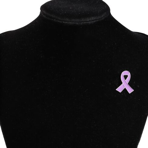 POTIY Purple Ribbon Awareness Pins for Alzheimer's Domestic Violence Lupus Epilepsy Survivor Memorial Gift in Saudi Arabia