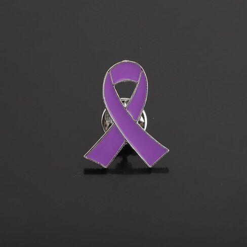POTIY Purple Ribbon Awareness Pins for Alzheimer's Domestic Violence Lupus Epilepsy Survivor Memorial Gift in Saudi Arabia