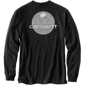 Carhartt Men's 105955 Relaxed Fit Heavyweight Long-Sleeve Pocket Mountain Graph
